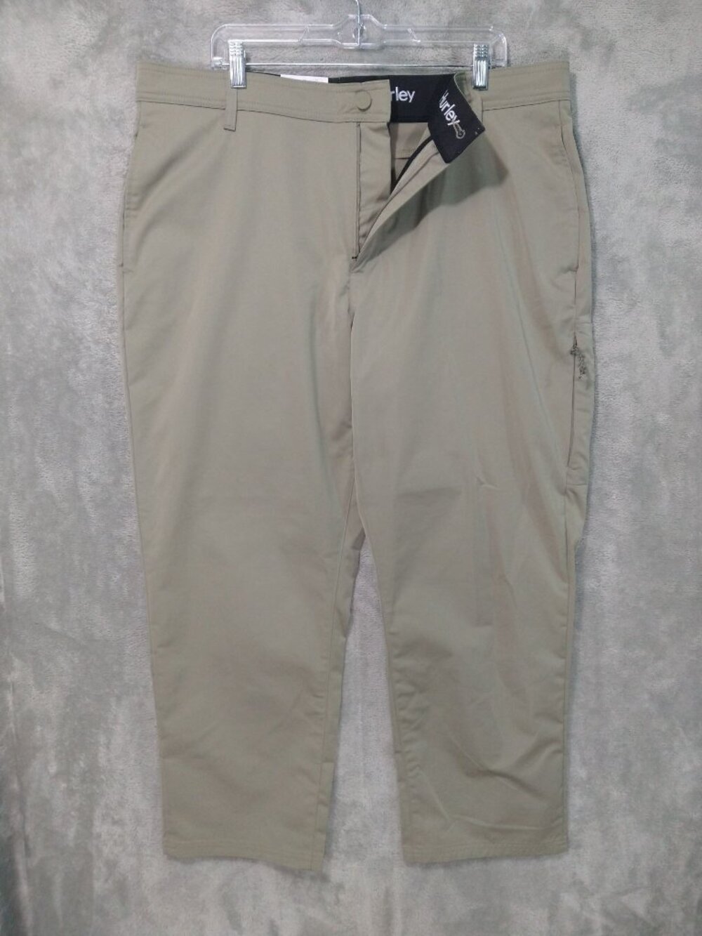 Hurley Pants Mens 40x29 Green Jet Set Tech Straight Leg Hight Rise Stretch